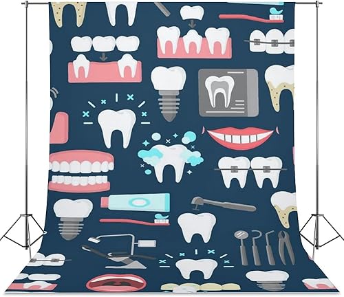 Fondo de pantalla de fotografía personalizada con patrón transparente dental para fotografía, video y fiesta