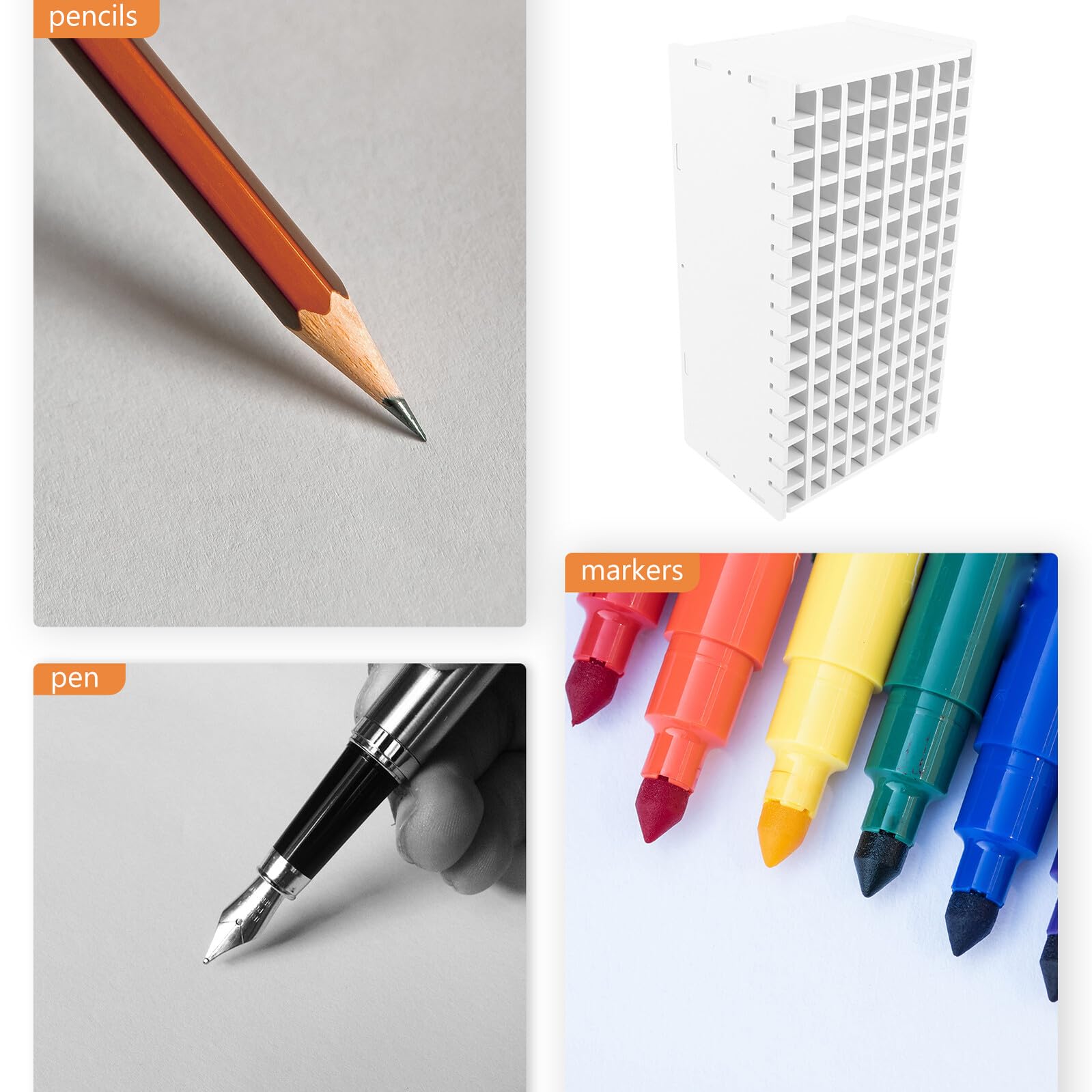 ifundom Organizer da Scrivania Portapenne Multifunzione 120 Scomparti in Materiale Resistente Bordi Lisci per Studenti, Insegnanti e Uso Ufficio a Casa