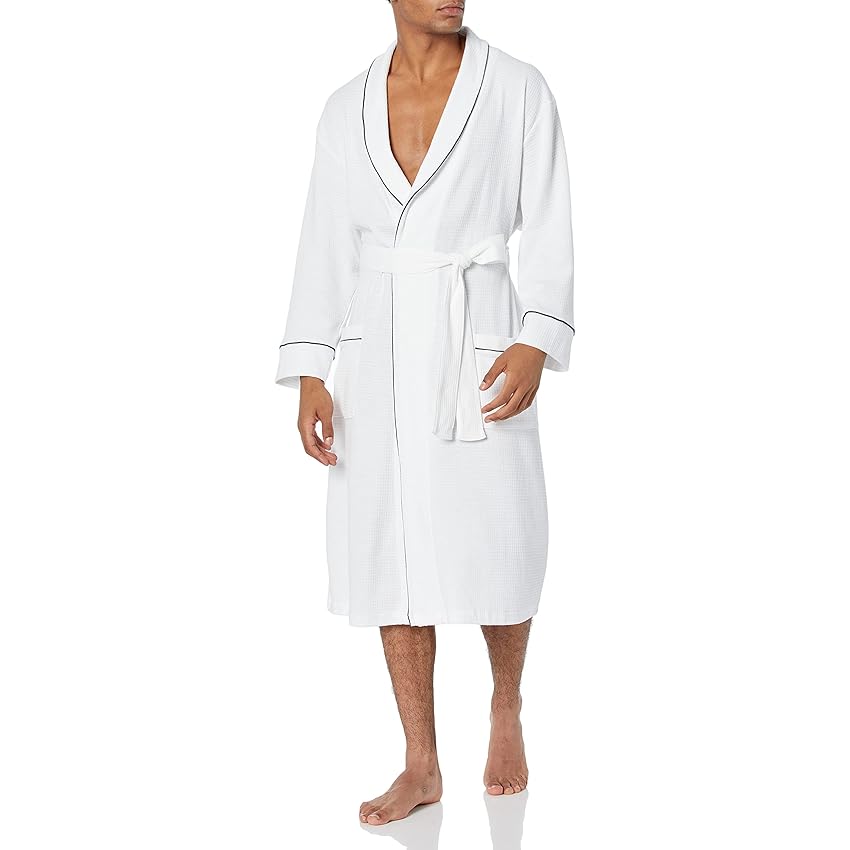 Immagine del prodotto Amazon Essentials Vestaglia Leggera a Nido d'Ape (Disponibile nelle Taglie Big & Tall) Uomo, Bianco, XL-XXL