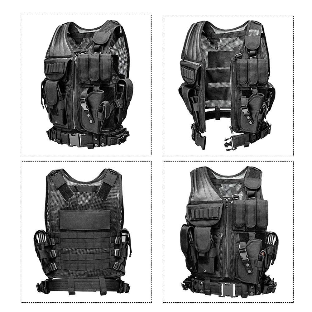 Chaleco Táctico Militar Poliéster Airsoft Caza Airsoft