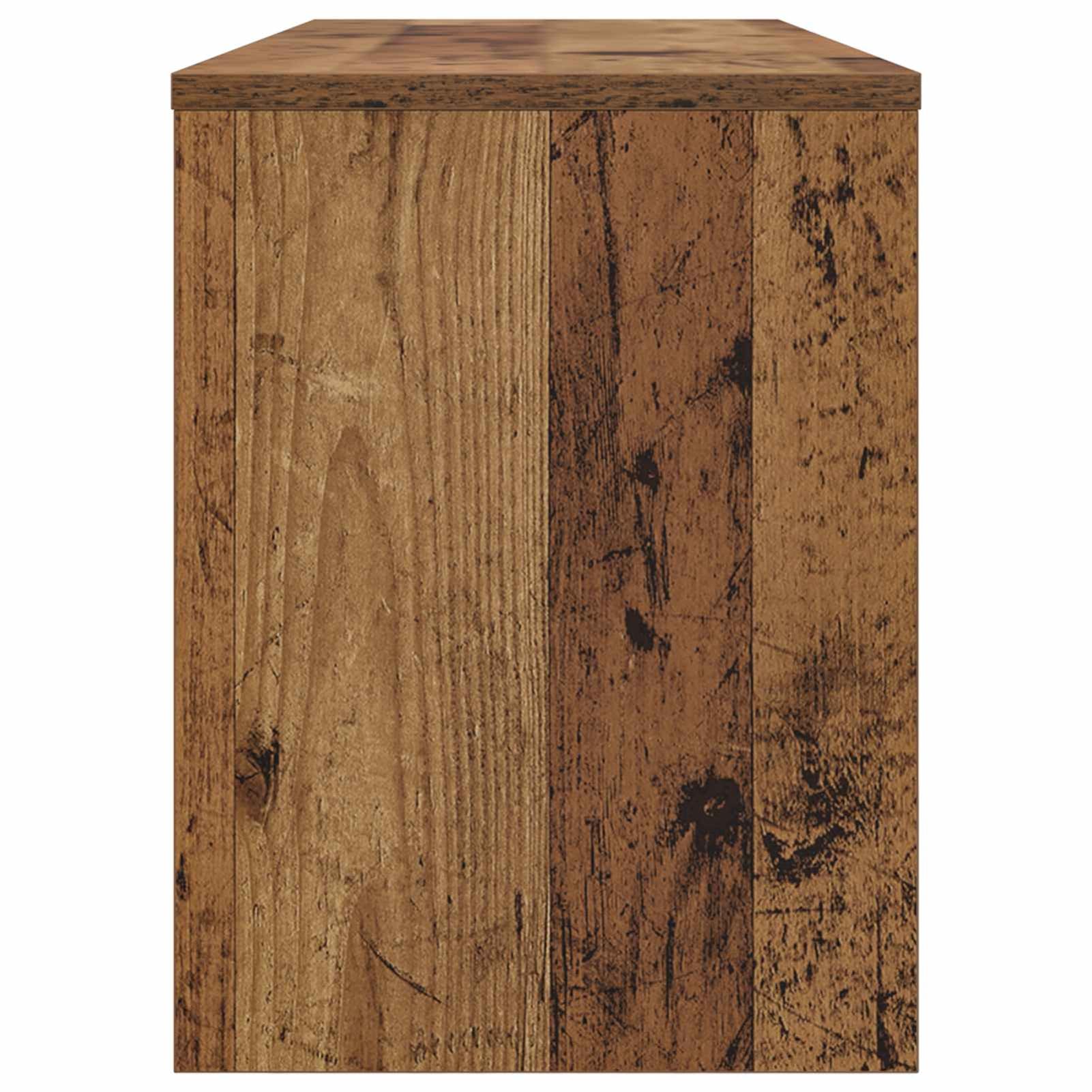 Gecheer TV-Schränk Altholz 100 x 30 x 40 cm Holzwerkstoff, Fernsehschrank Fernsehtisch TV-Lowboard für Wohnzimmer Home-Cinema Gamerzimmer8000338