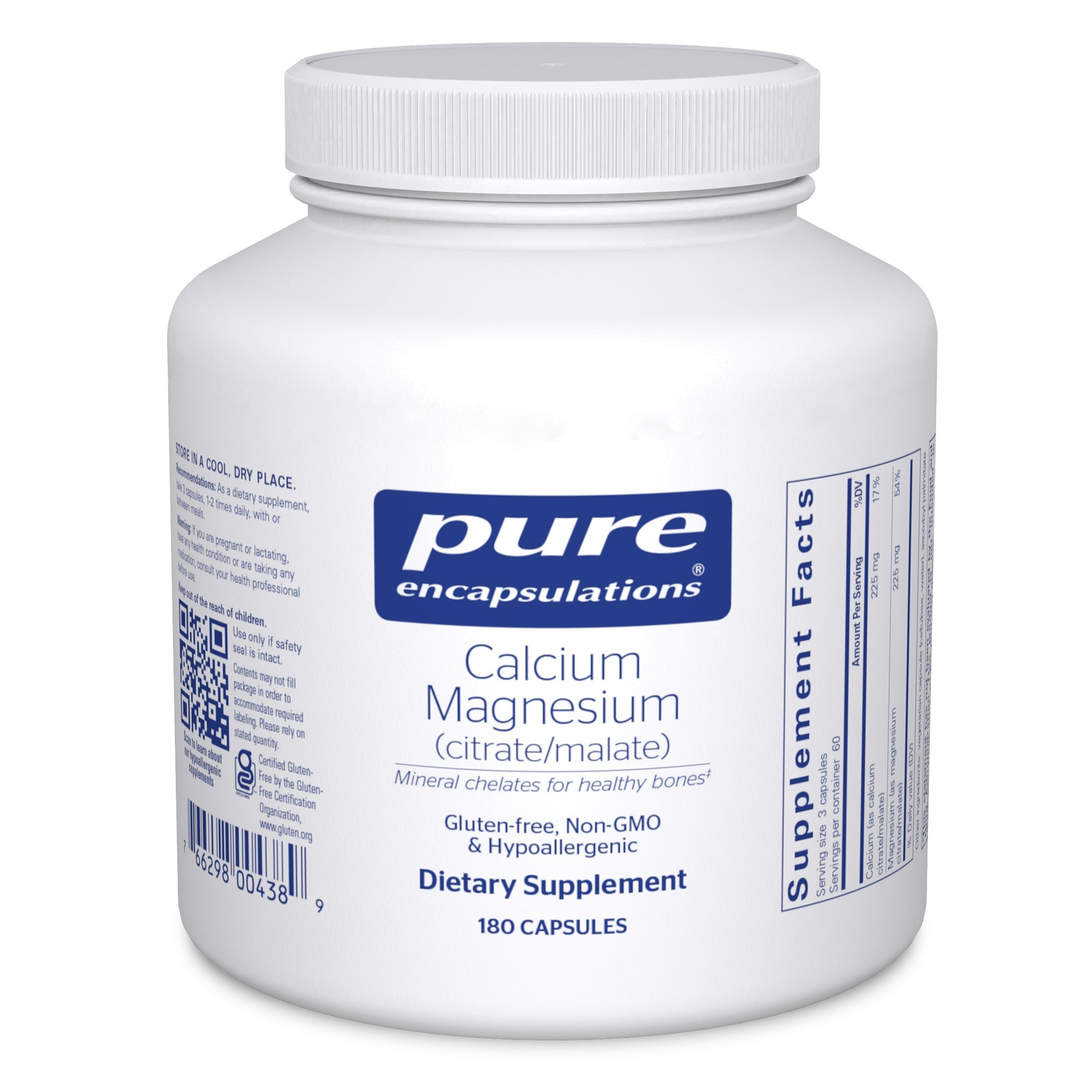 Pure EncapsulationsCalcium Magnesium (Citrate/Malate) | Supplement to Support Bone and Cardiovascular Health* | 180 Capsules