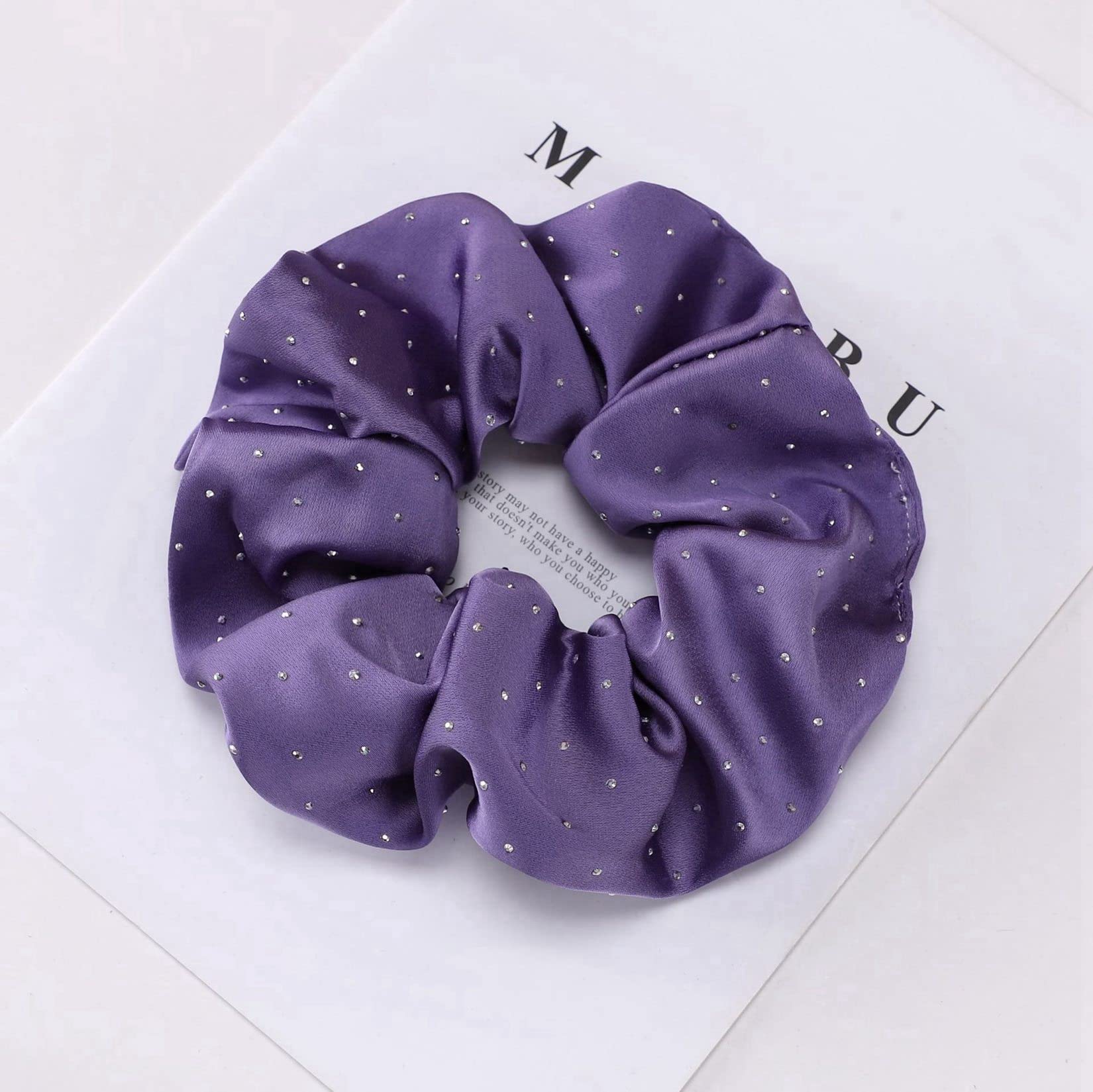 ACiyD Satin-Haarseil, Haargummi, Haargummi, Haarring, Haarschmuck, 2 Stück für Frauen, Pferdeschwänze, Dutts, Zöpfe, langes Haar (Weinrot, Einheitsgröße)
