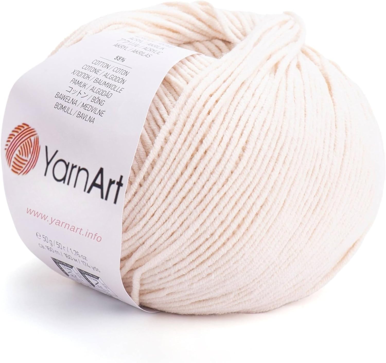 YarnArt Soft Cotton Acrylic Blend Yarn - for Amigurumi, Crochet and Knitting – DK Weight, All-Season Craft Yarn for Kids and Adults Garments, Baby Items and Accessories, 160 m/50 g,Pack of 4 (05)