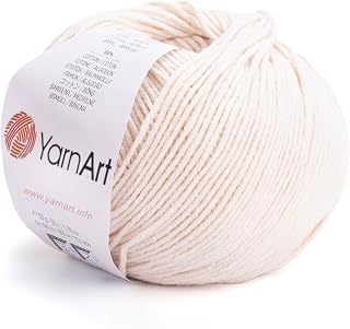 YarnArt Genius Soft Cotton Acrylic Blend Yarn - Amigurumi, Crochet and Knitting –%55 Cotton-45% Acrylic, Craft Yarn for Kids and Adults Garments, Baby Items and Accessories, 174 yds / 50 g