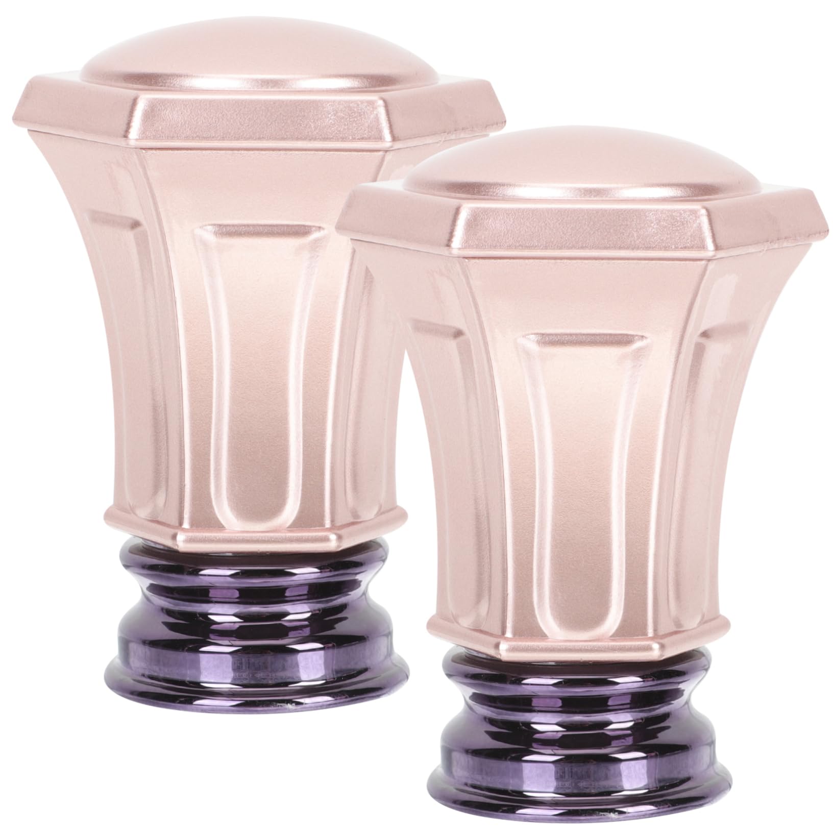 Happyyami 2pcs Vintage Curtain Rod Finials Decorative End Caps for Stylish Window Treatments for Living Bedroom Design