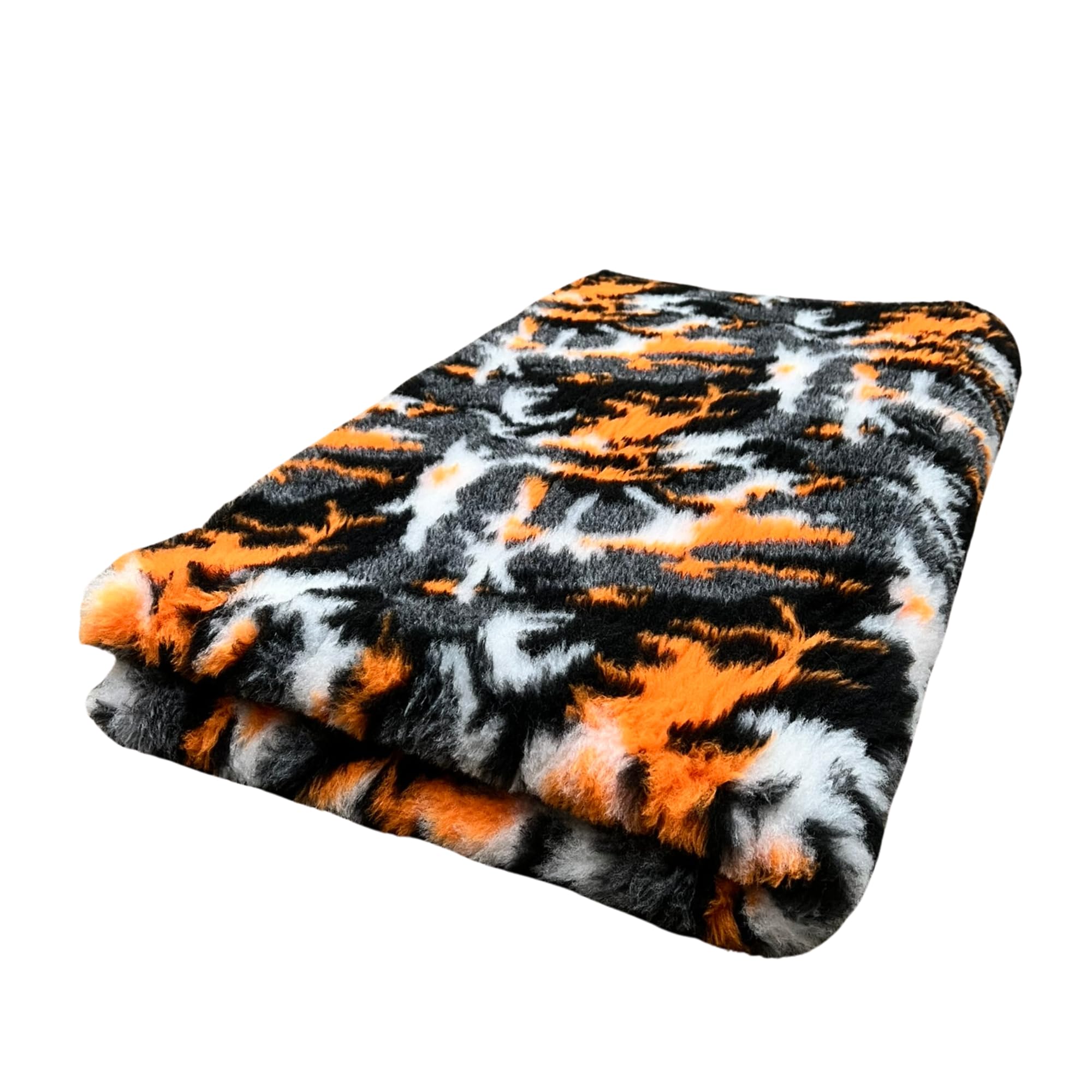 Pawstrading ORANGE CAMO Grey Dog Vet Bed Premium Rubber Backed Bedding (Small (50x75cm))