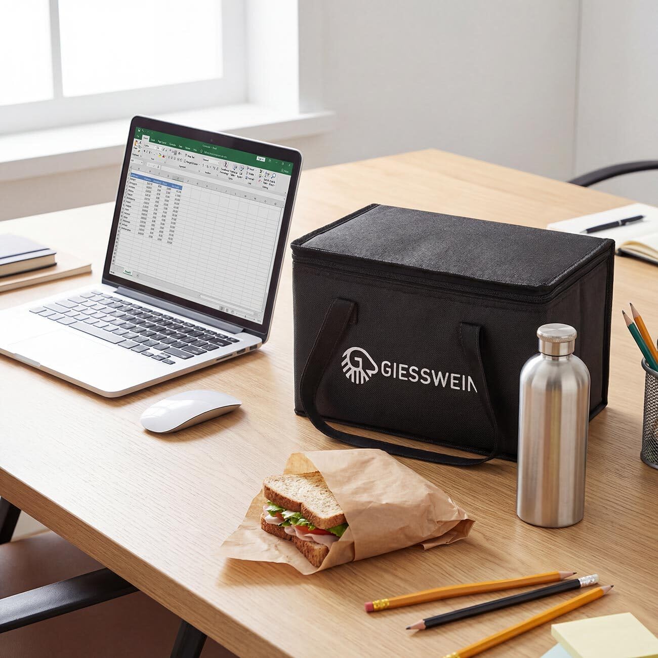 Giesswein Thermotasche - Faltbare Kühltasche mit auslaufsicherem Futter | Isoliertasche mit dreiseitigem Reißverschluss & Tragegriffen – hält warm & kalt für Einkauf, Picknick, Ausflug und Auto