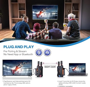 4K Wireless VideoTransmitter and Receiver with SDI HDMI Input Output,1000ft Wireless HDMI Transmission 4K30 1080P60, Plug & Play 5G 2.4G for Live Stream Low Latency,AMS Out,Up to 4 Receiver
