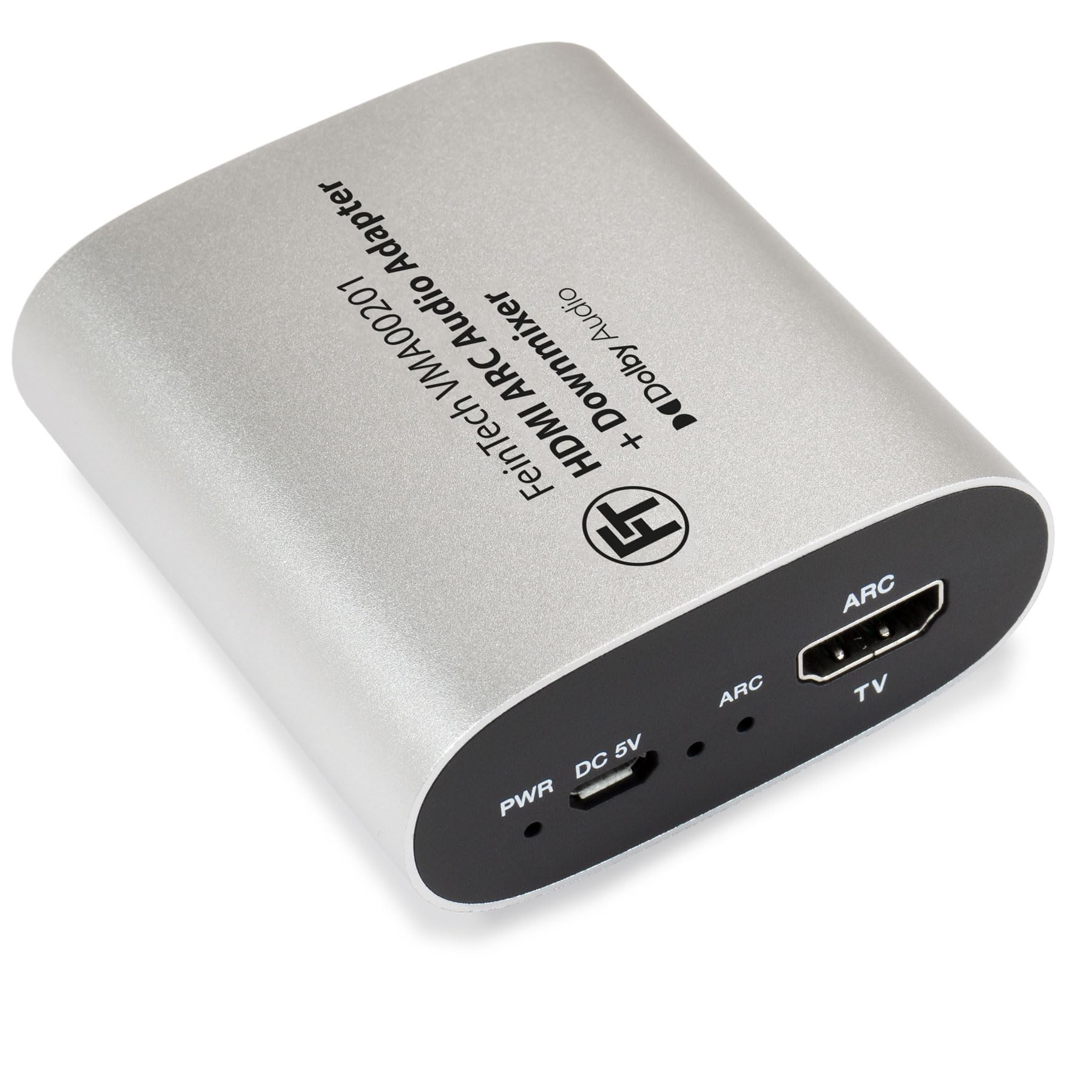 FeinTech VMA00201 HDMI-ARC Adaptador Audio de TV con decodificador Dolby Digital 5.1 Convertidor para Auriculares Altavoces Sistema Estéreo con Control de Volumen Paso de la Barra de Sonido Soundbar
