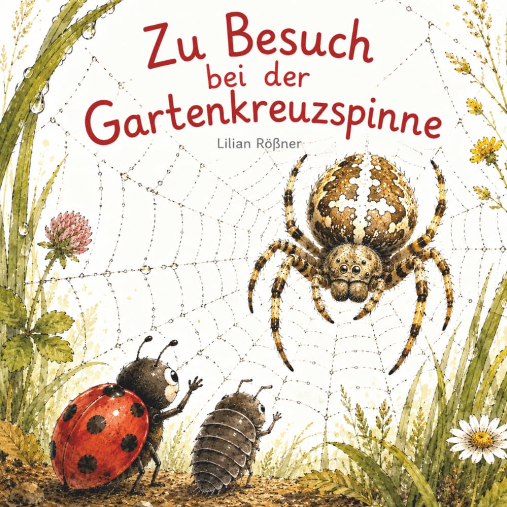 Zu Besuch bei der Gartenkreuzspinne (Der neugierige Marienkäfer)