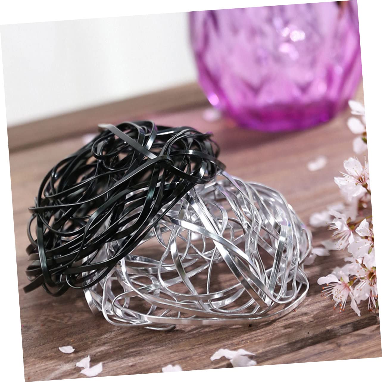 BEBEMOKO 2sets Flower Fixator Vase Insert Fixing Tool Aluminum Alloy Flower Arranging Cage Mesh 2pcs*2