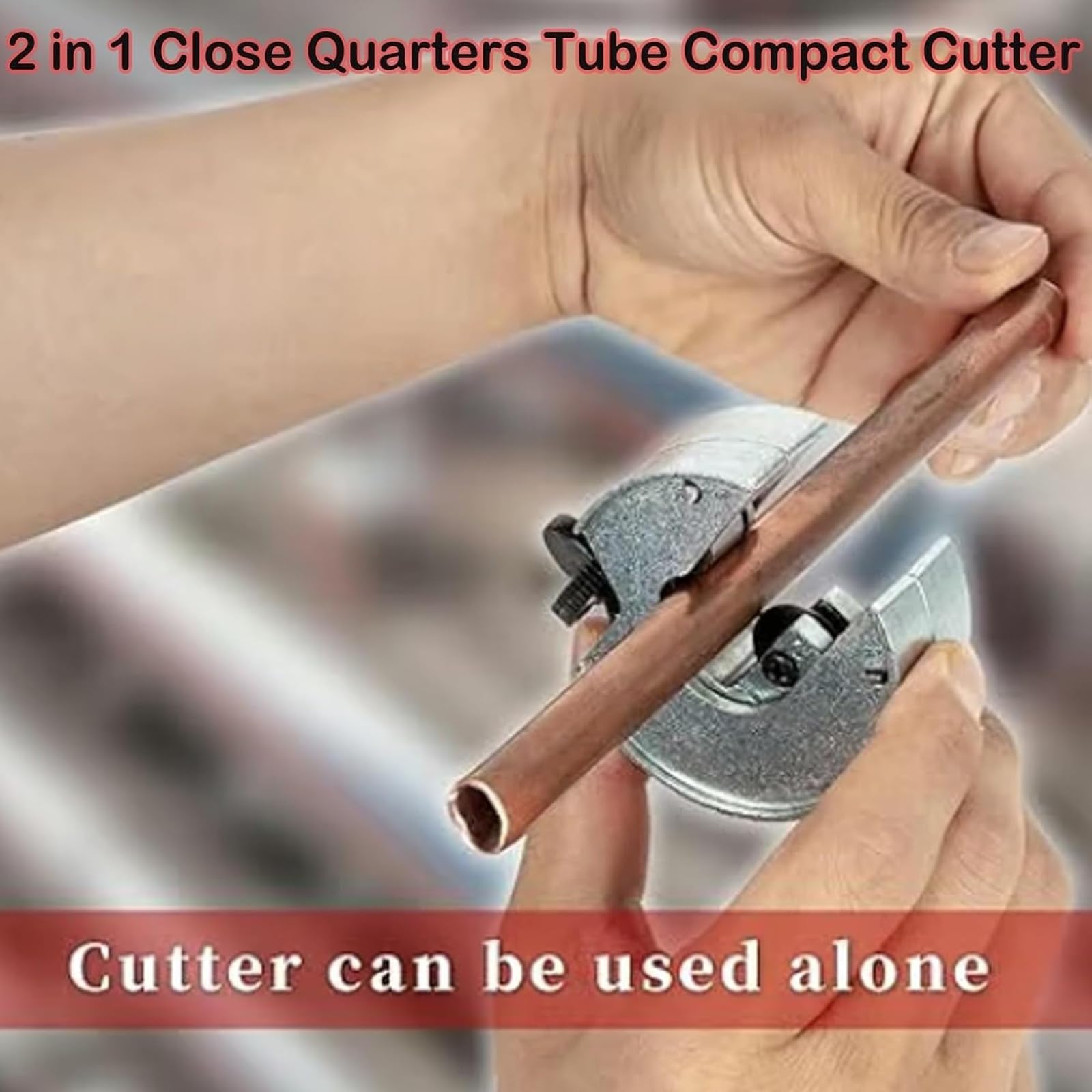 Coupe-tube à cliquet, outil de coupe rapide à une main pour tubes de 5/16" à 1-1/8", coupe-tube 2 en 1, PVC, métaux mous, tube à cliquet à coupe rapide, 6-23 mm, rouge