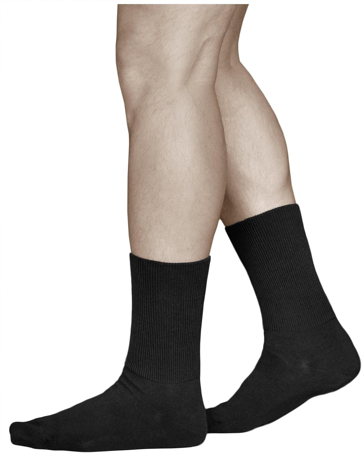 Men's Extra Wide Top Loose Fitting Diabetic Socks (3 PAIRS) Non Binding for Swollen Feet Ankles Legs - Image 8