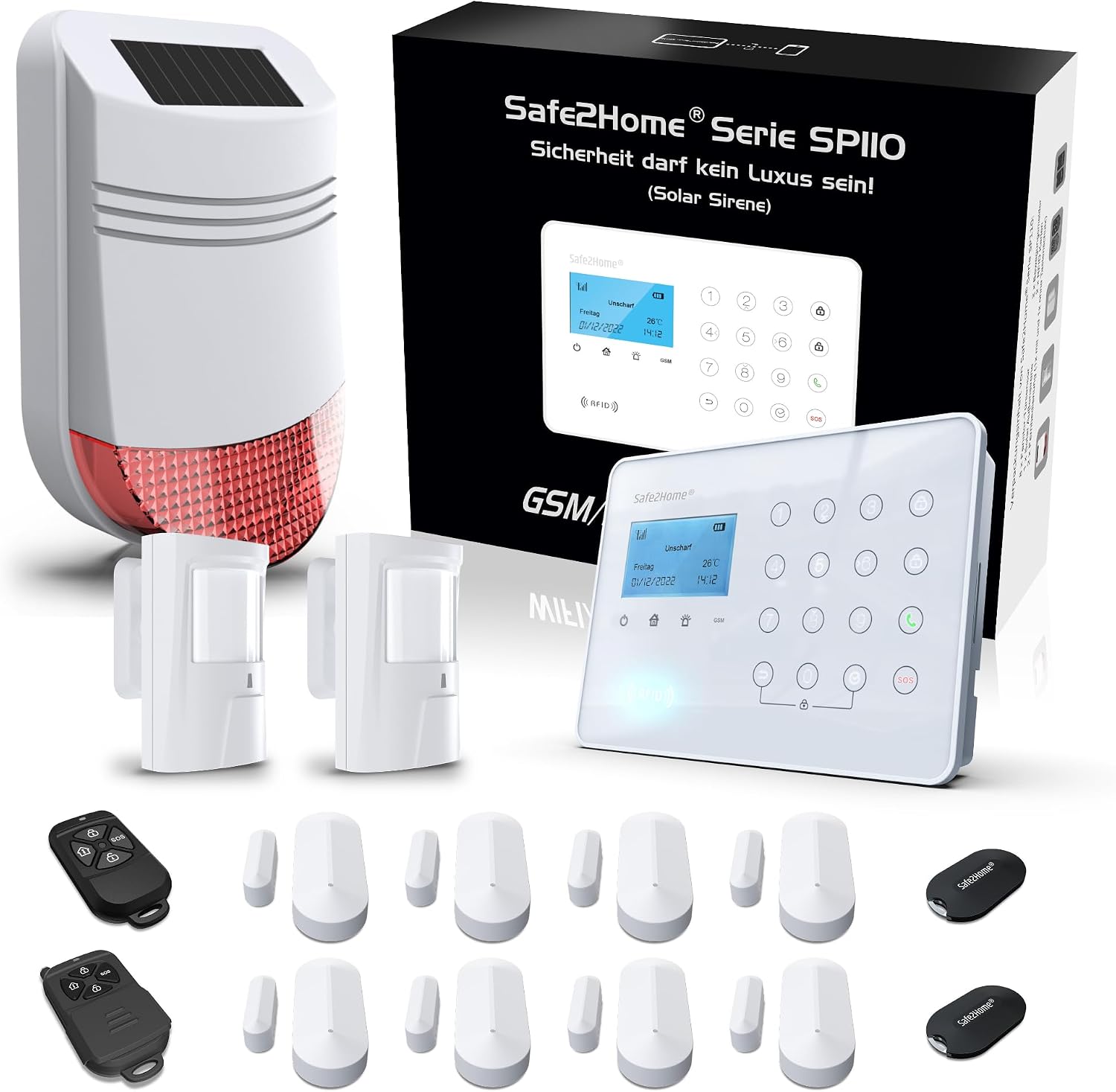 Mini système d'alarme GSM de sécurité à Domicile 8 CH avec Conception Intelligente et Appel d
