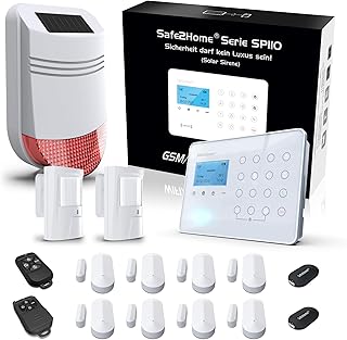 Safe2Home Funk Alarmanlage Großes Set SP110 Sabotageschutz Solar Sirene - deutsch - Alarmsystem SMS Alarmierung - Alarmanlagen fürs Haus Büro