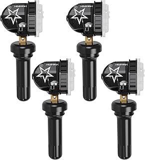 TPMS Sensor GM, 4-Pack Tire Pressure Monitoring System Compatible with Buick Cadillac Chevy GMC, 315mhz Tire Sensor Replaces# 13598771 13586335 13598772