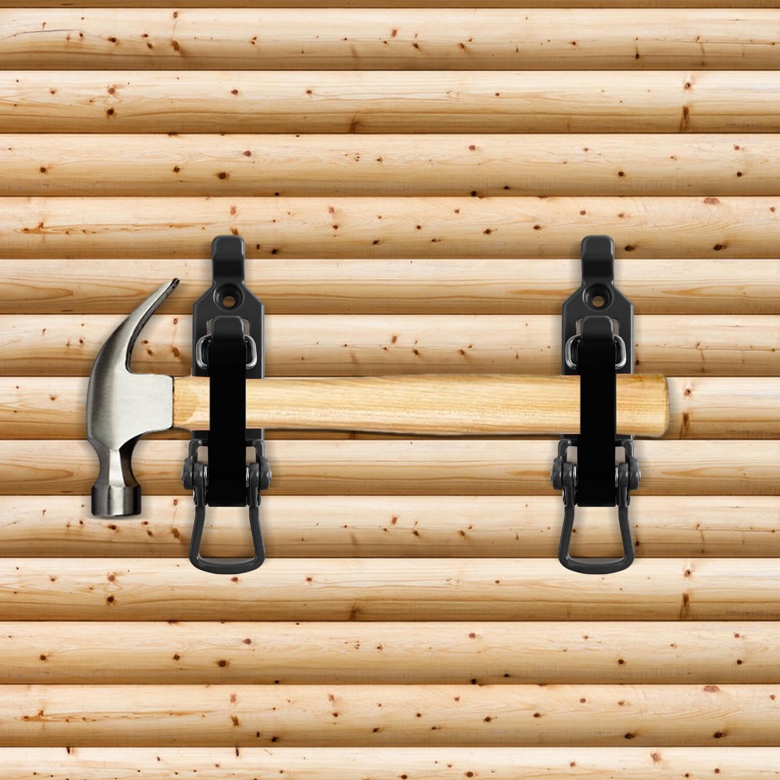 Supporto Da Parete In Metallico - Confezione Da 2 Resistenti, Presa Universale Per Utensili, Clip Multiuso Per Auto | Tenendo Attrezzi Da Giardino Con Manico Lungo, Montaggio A Cestino