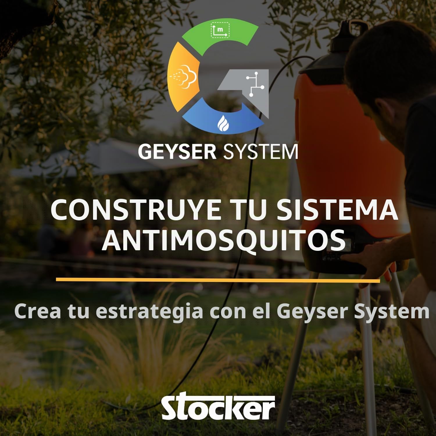 STOCKER - Kit Pro Geyser de 100 m de manguera, 40 boquillas, 40 conectores en T, 5 conectores en L, 5 racores rectos, 5 tapones de cierre