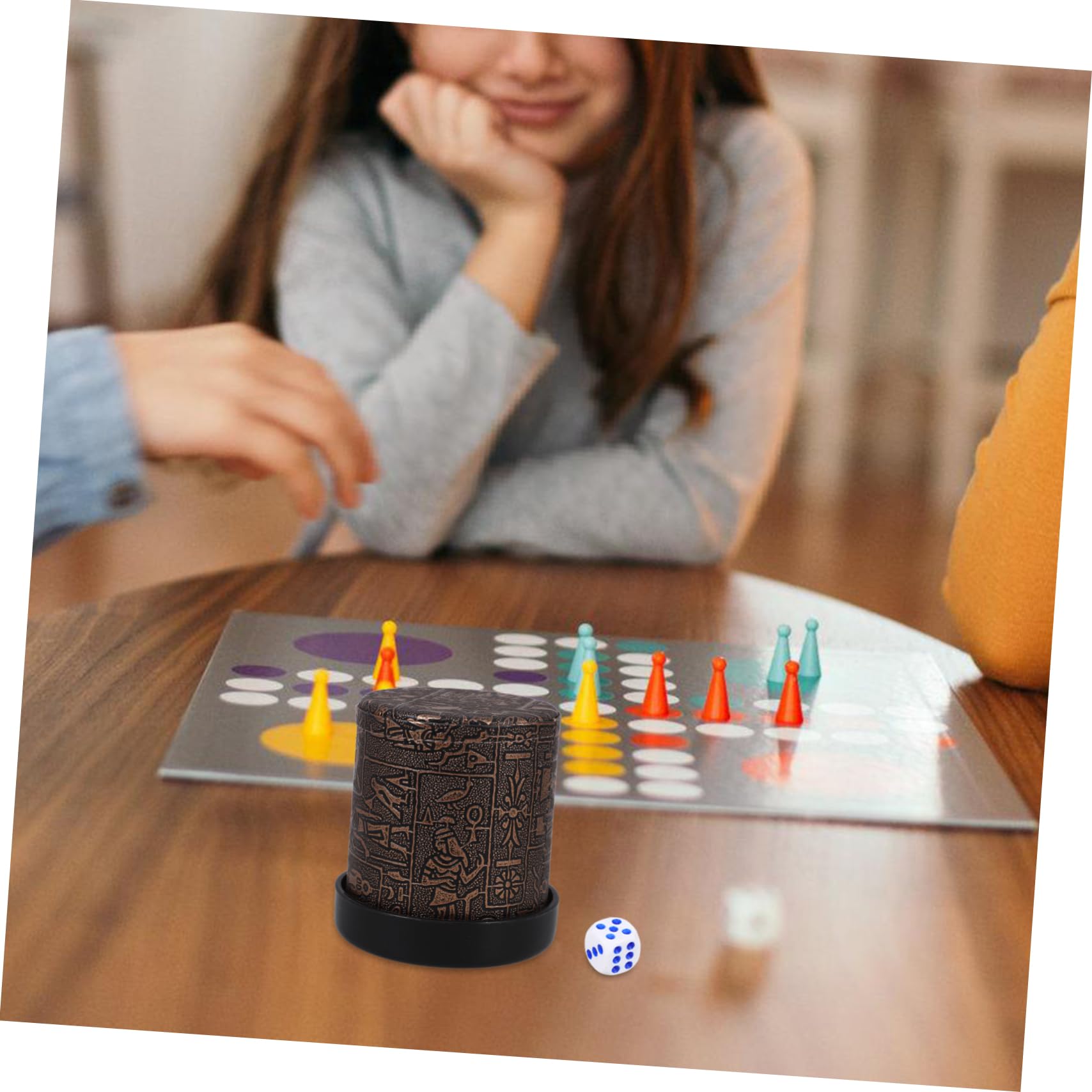VICASKY 5sätze Geräuschloser Würfelbecher Mit Würfeln Und Sockel Spielzubehör Für Tischspiele Und Partys Für Drinnen Und Draußen