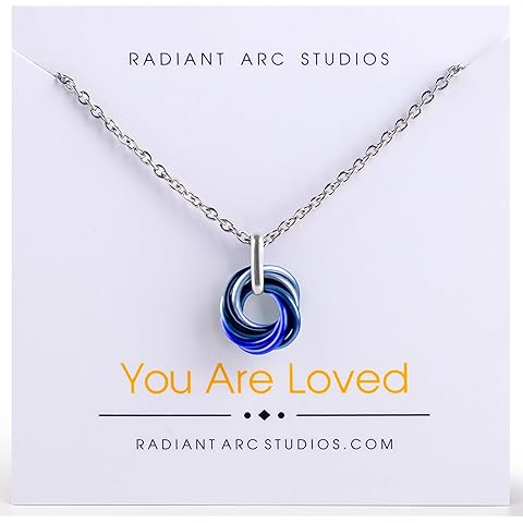 Pride Pendant - Subtle LGBTQ Rainbow Flag Themed Fidget Necklace for Women, Men, an...