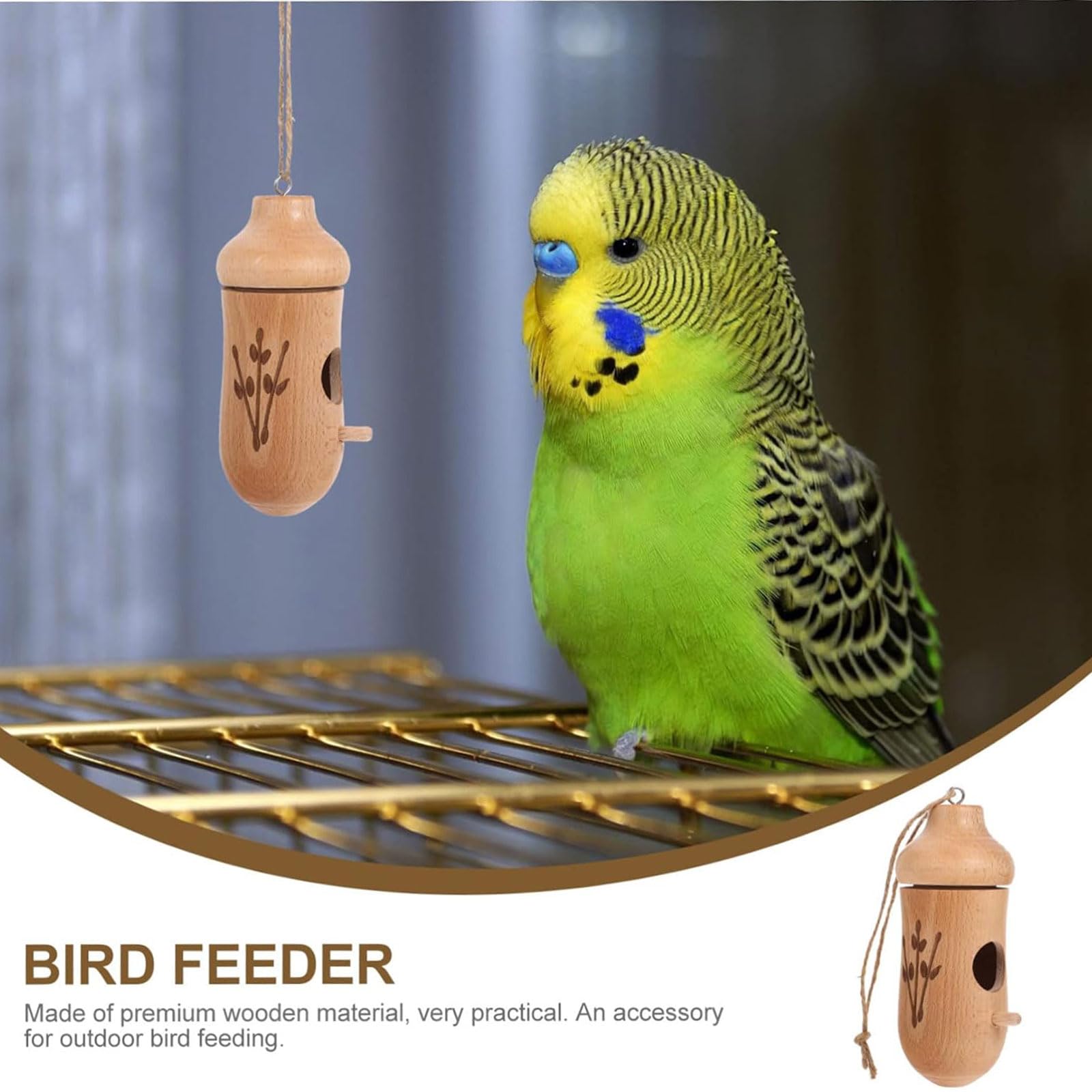 1pc Holz Vogel Feeder Tauben Beweis Hängen Kolibri Feeder Automatische Vogel Feeder für Außerhalb Garten Hof Dekoration