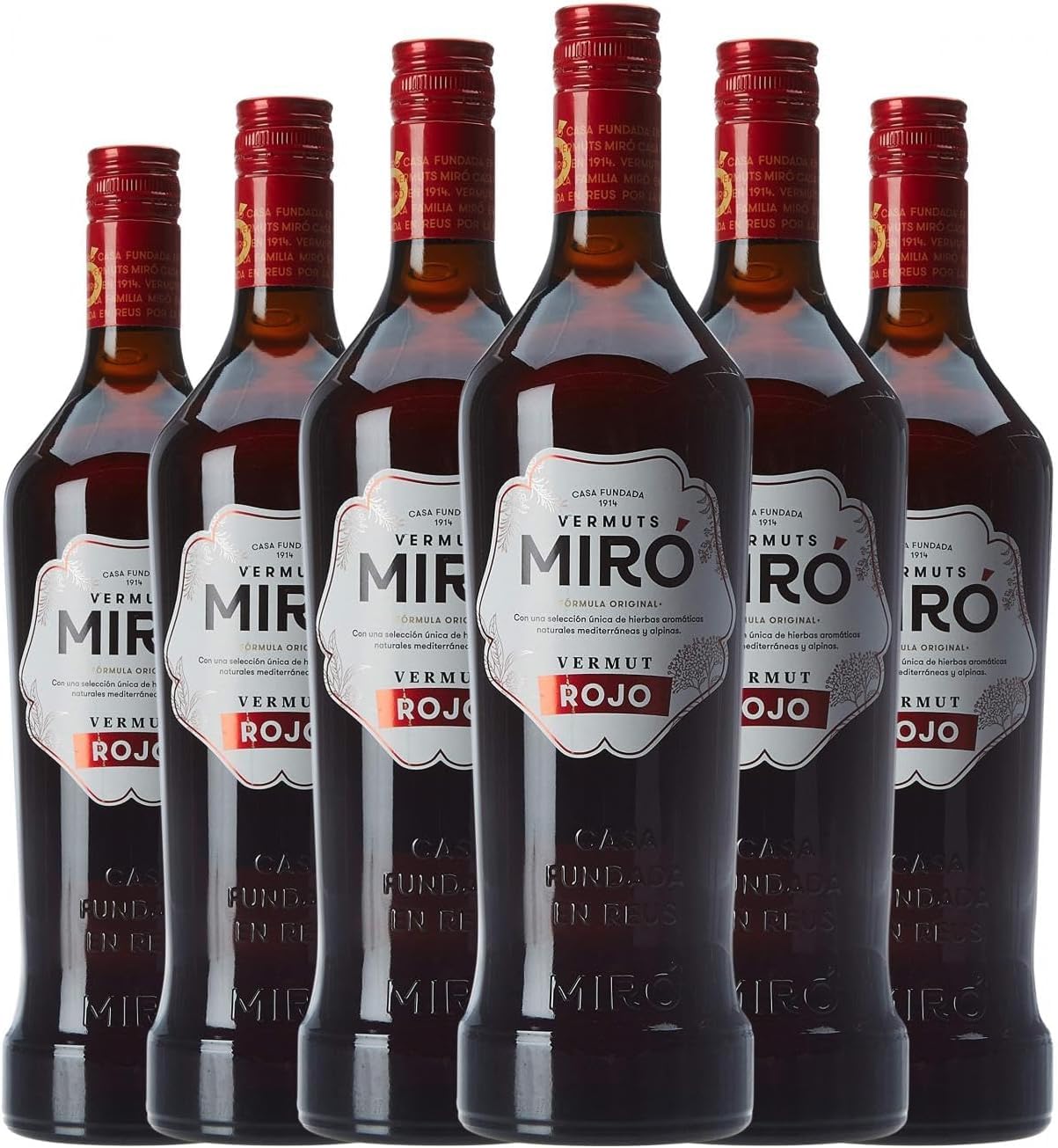 Vermut Miró Rojo Joven 1 L (Caja de 6 Botella Misil de 1 L)