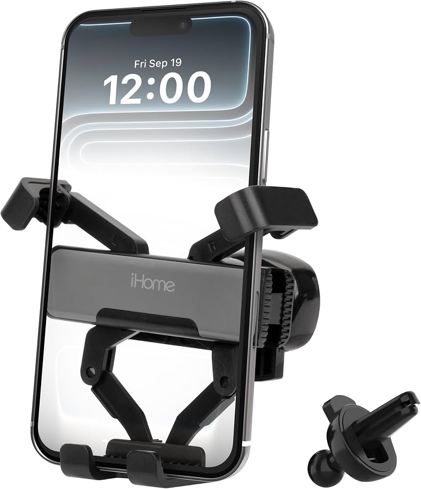 Amazon.com: iHome Metallic Gravity Air Vent Phone Mount, Wide