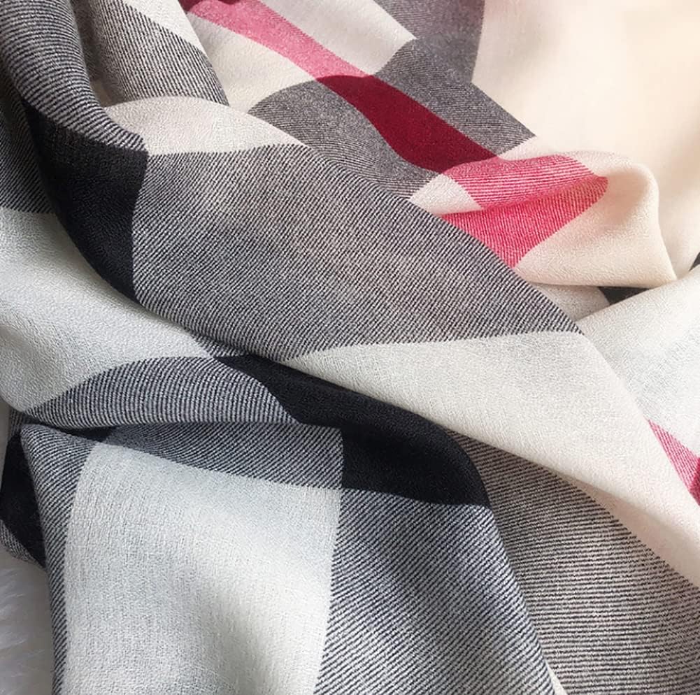 JERLA Women's Scarves Lady Light Soft Fashion Solid Scarf Wrap Shawl plaid scarf - Image 4