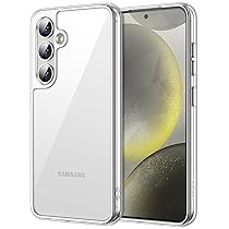 JETech Cover per Samsung Galaxy S24 5G, Anti Ingiallimento Protezione Custodia con Antiurto, Anti-Graffio e Retro Rigida in PC (Trasparente)