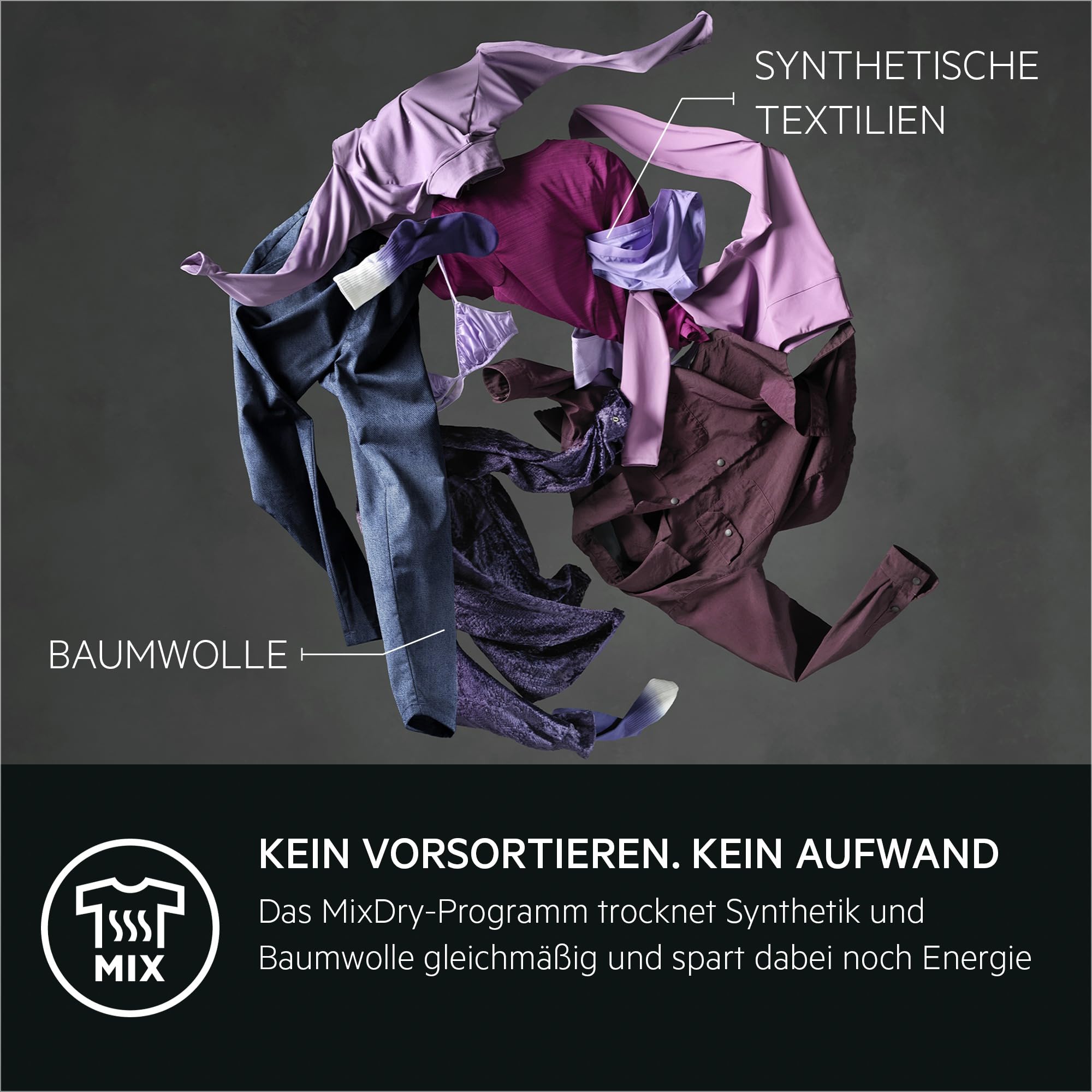 AEG Wärmepumpentrockner 8 kg Serie 7000 SensiDry Schontrommel Reversierautomatik Knitterschutz TR7T50580