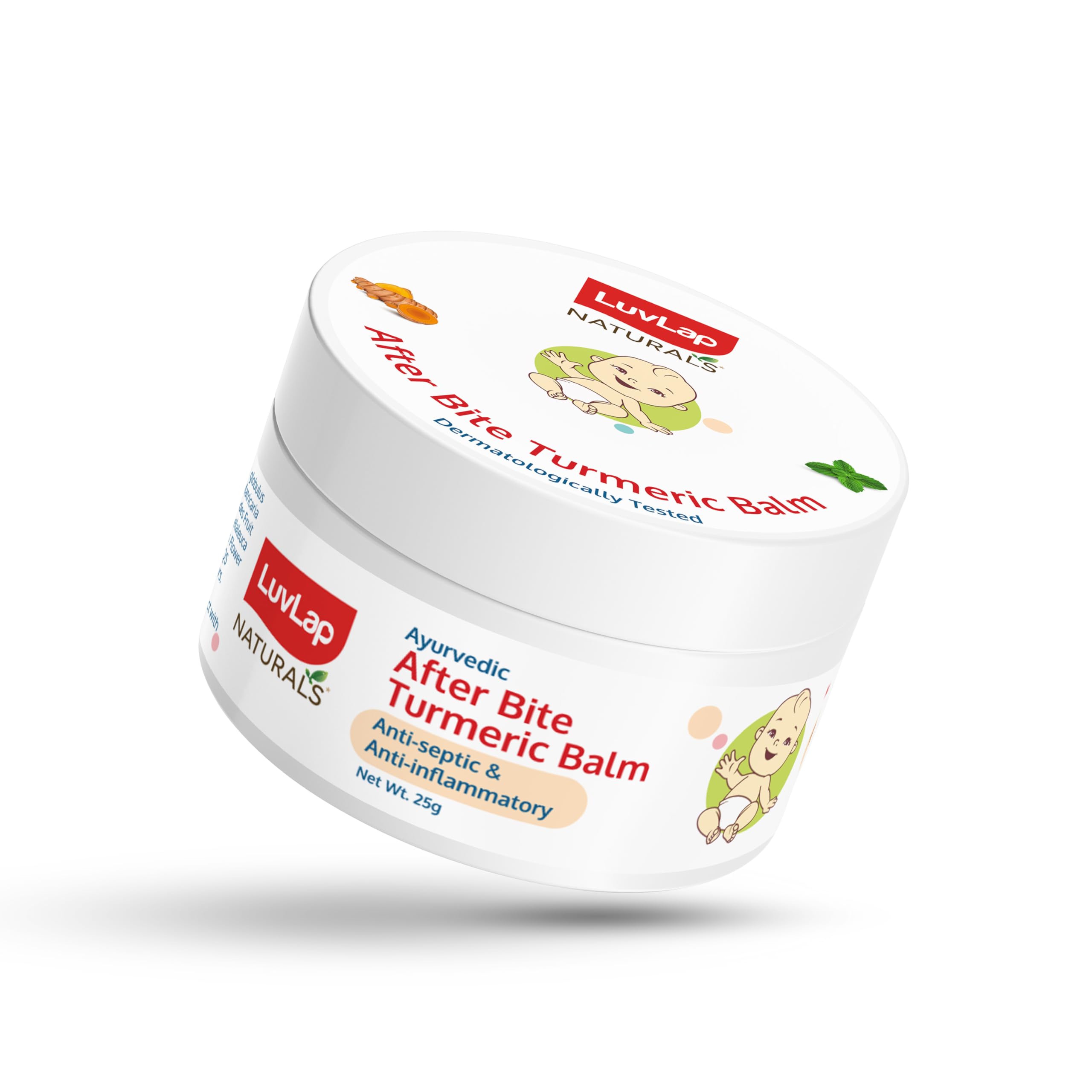 LuvLap Naturals After Bite Turmeric Balm with Pudina, Gives relief from Rashes, Mosquito & insect Bites, 100% Ayurvedic, Antiseptic & Anti-inflammatory, Dermatologically Tested, 25g (B0CJLKSC5R) Amazon Price History, Amazon Price Tracker
