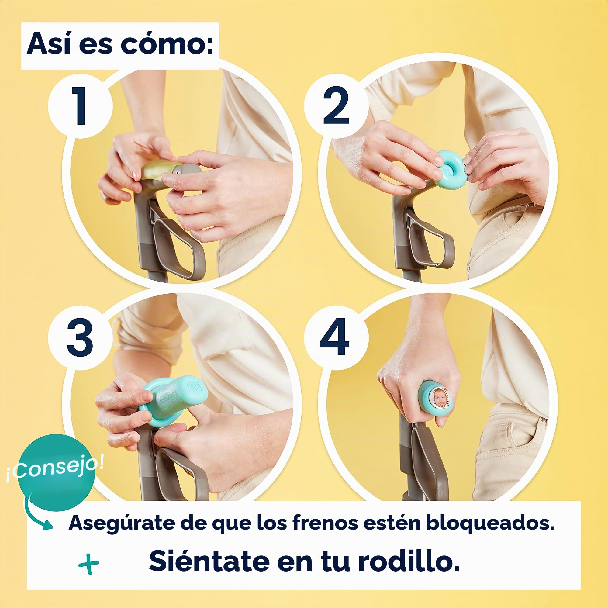 myRollerSleeve - Funda para manetas de andador con almohadillas de gel, previene el dolor de mano, manos adoloridas, con una cómoda almohadilla de gel, adecuado para caminadores y sillas de ruedas.