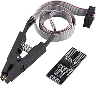 HALJIA SOIC8 SOP8 Test-IC-Clip Testing Clip Socket Adapter für Flash EEPROM BIOS 24 25 93 95 Programmer mit Kabel