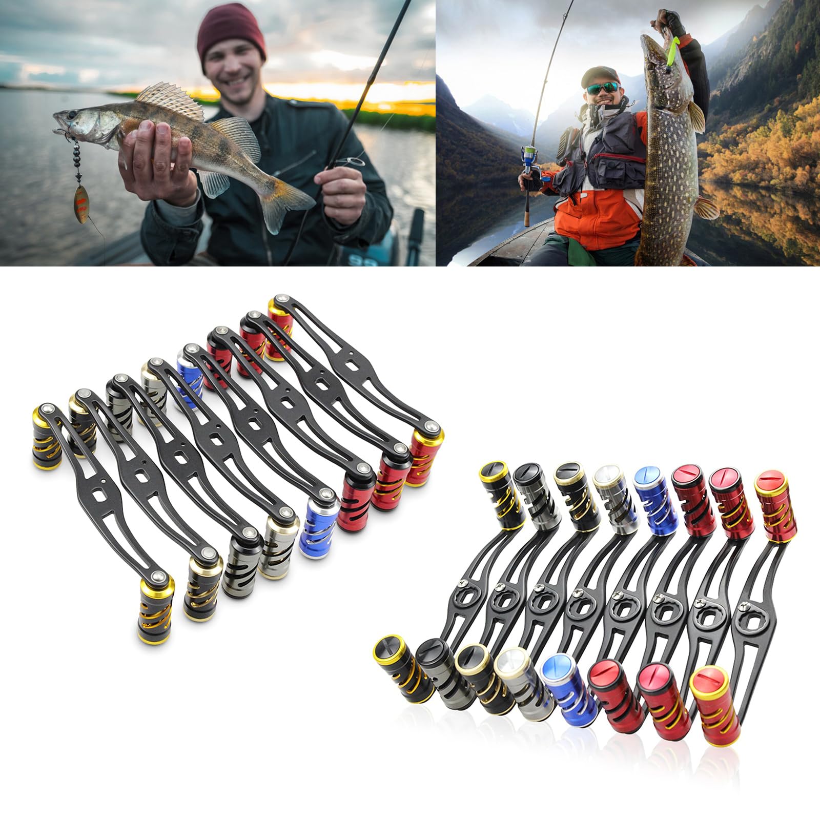 GAOSHA Aluminum Alloys Fishing Reels Handle Grip Replacement Fishing Baitcast Reels Handle Conversion Part