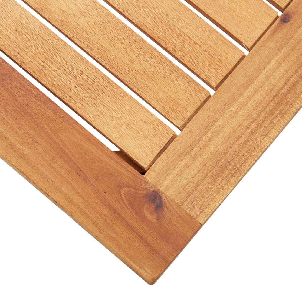 Patio Coffee Table,Outdoor Tables,Side Table,Dining Table,Garden Table,Lounge Table,Features Slatted Tabletop Design,for Living Room,Balcony,Garden,Porch,Deck,23.6"x23.6"x14.2" Solid Acacia Wood