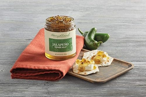 Miniatura 2 de Harry & David Gelatina verde jalapeño para untar, condimento a base de plantas, alimentos para untar para aperitivos picantes, galletas, panes,