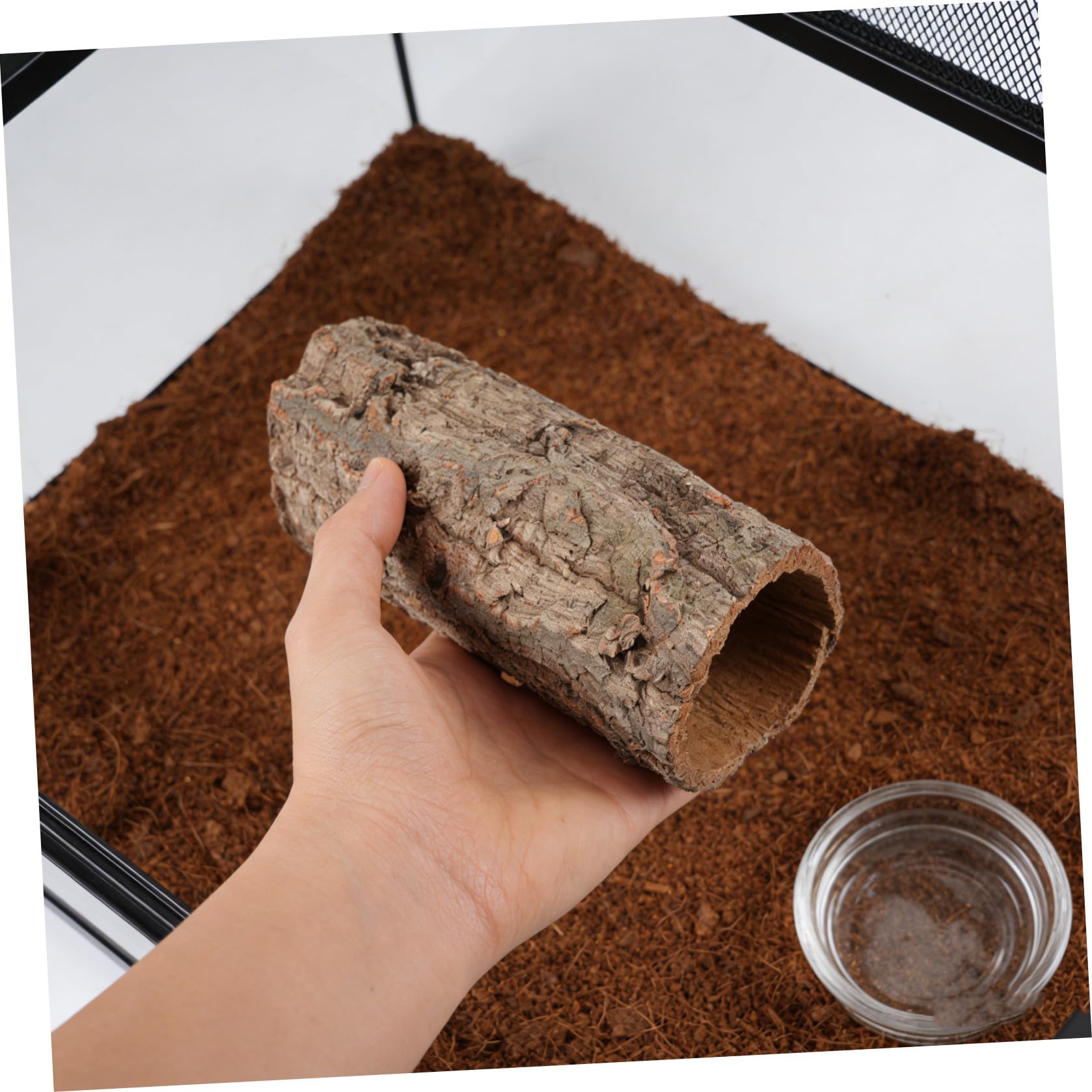 HEALLILY Naturale per di Sughero e in Nascondiglio Rettili Corteccia Sicuro Decorazione Piattaforma di Arrampicata Gechi e Serpenti Terrario Habitat Rettilario