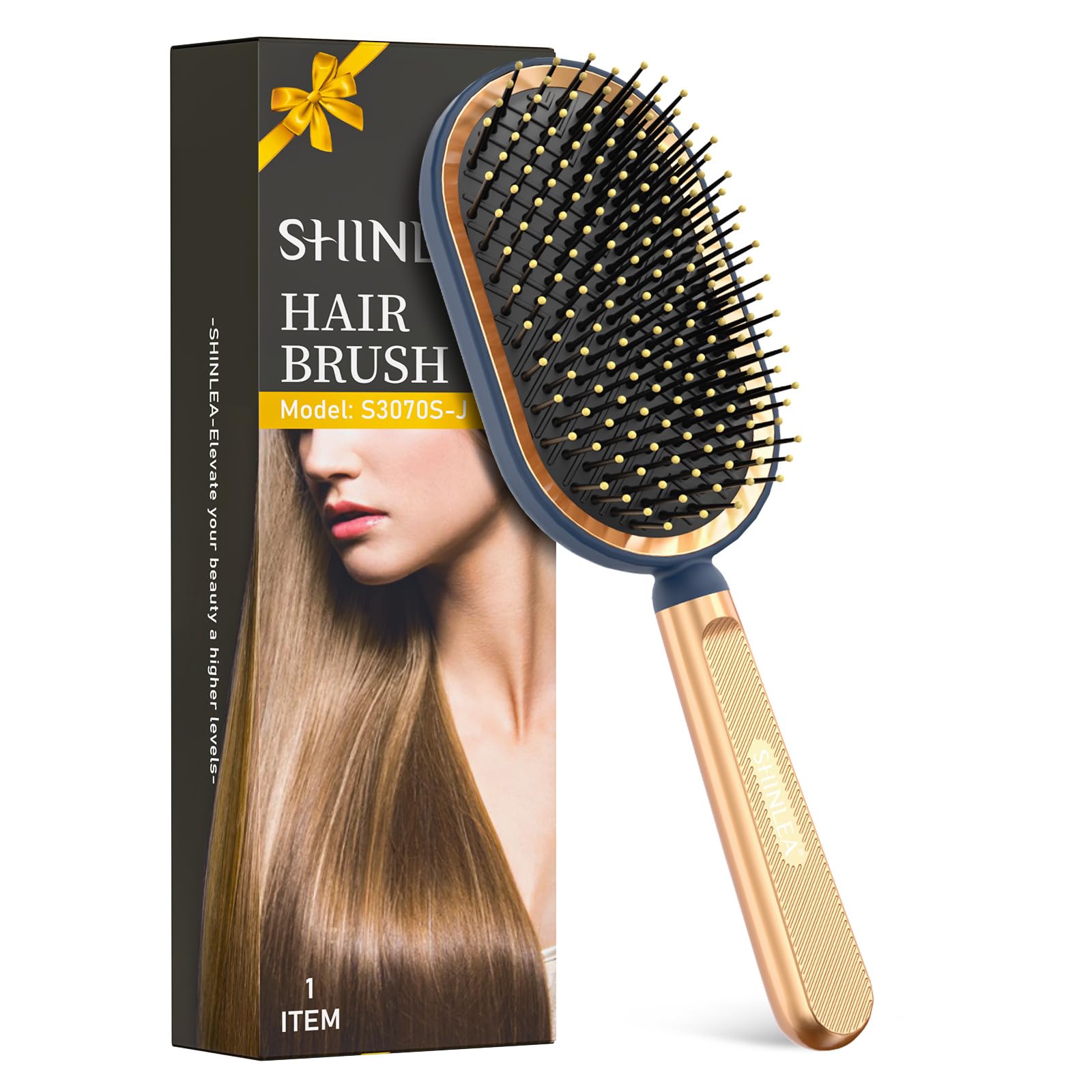 SHINLEA Large Paddle Hair Brush,Detangle Hairbrush for Men Women Kids,Curly Hair Brush for Detangling,Blowdrying and Straightening,Reducing Tangle & Hair Breakage, Promoting Hair Growth