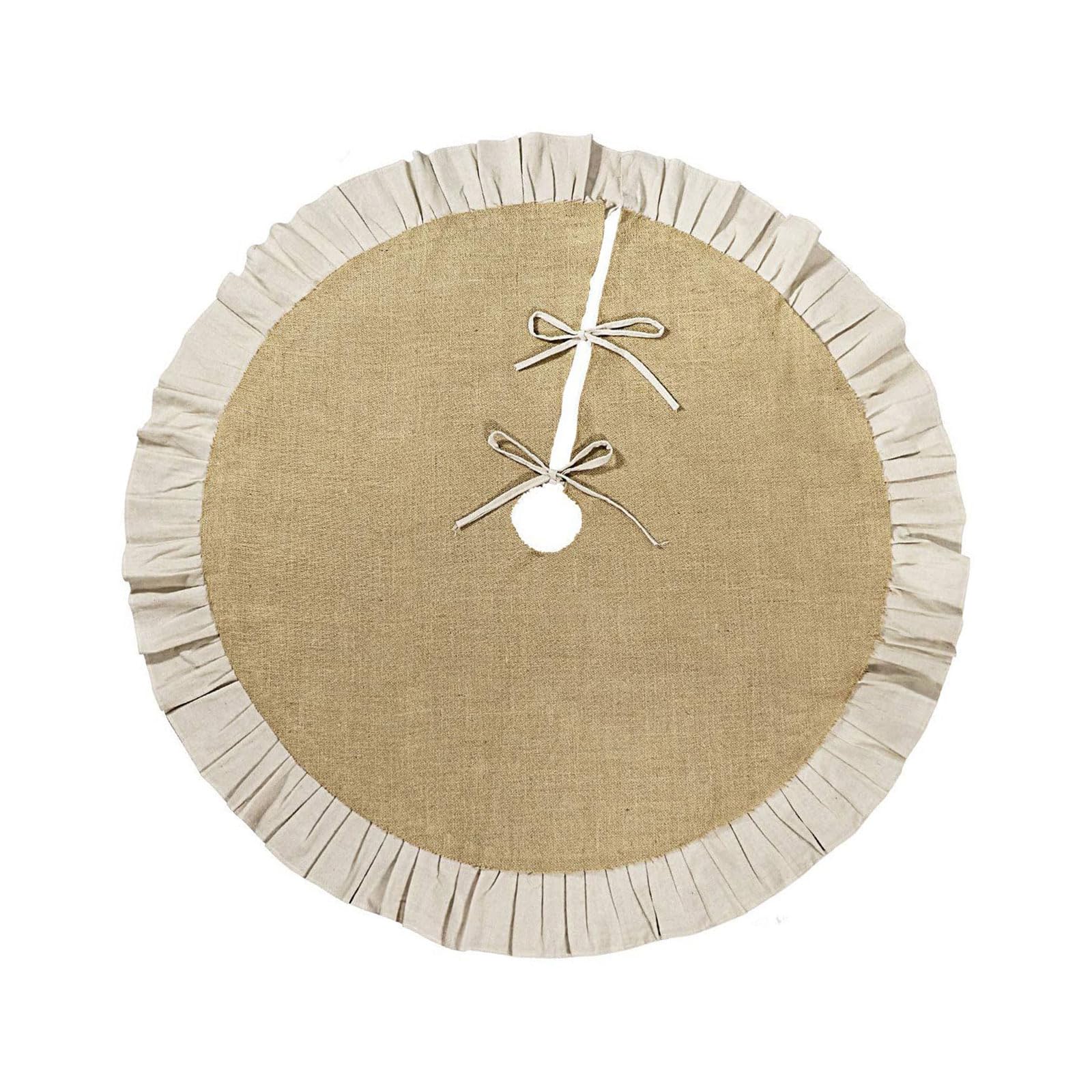 Buxuaaaa Burlap Christmas Tree Skirt Base Cover Decoration for Holiday Gatherings and Party Displays Christmas Tree Skirt