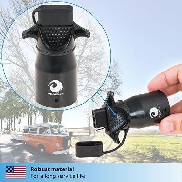 valonic トレーラープラグアダプター ダストカバー付き 7ウェイブレードから4ウェイフラット トレーラーライト用トレーラーコネクター 7ピンから4ピン メス