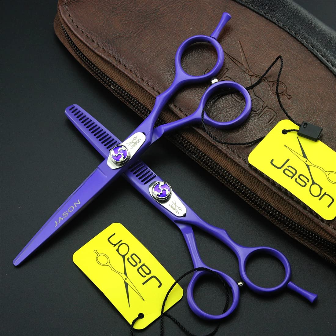 Set di Cesoie per Capelli per Barbiere Set, Forbici per Parrucchieri in Acciaio Inox, Taglio di Capelli Taglio di Assottigliamento Adatto per Donne/Uomini/Bambini E Barbieri