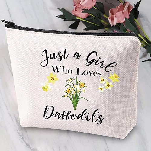 Miniatura 3 de JYTAPP Bolsa de maquillaje de narcisos, flores de narciso, regalo para amantes de los narcisos, bolsa de cosméticos, regalo de primavera y jardín de