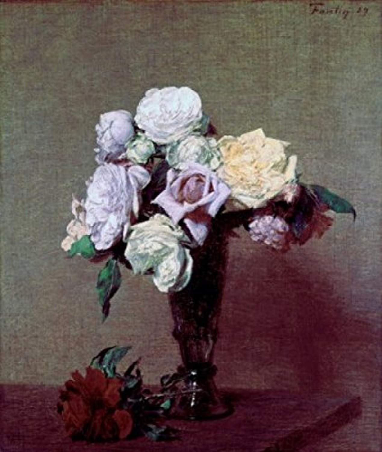 Amazon.com: Posterazzi Vase Of Flowers 1889 Henri Fantin-Latour