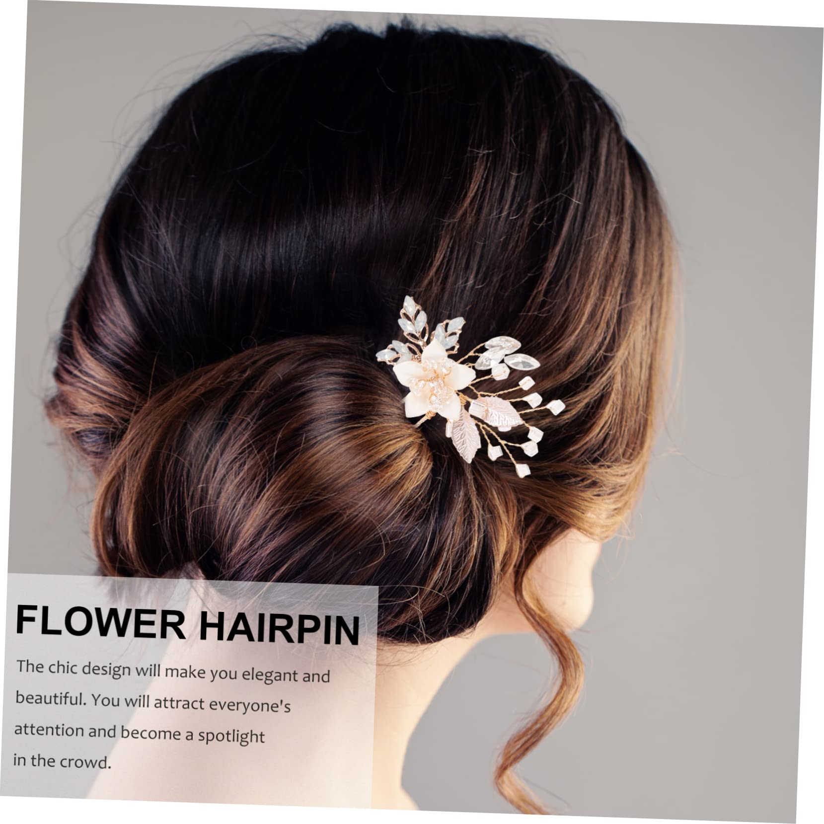 minkissy 5paia Fermaglio Per Con Strass Forma Di Fiore Accessorio Elegante Per Sposa e Cerimonie Confezione Da Leggero e Comodo Da Indossare Decorazione Brillante Per Matrimoni e Feste