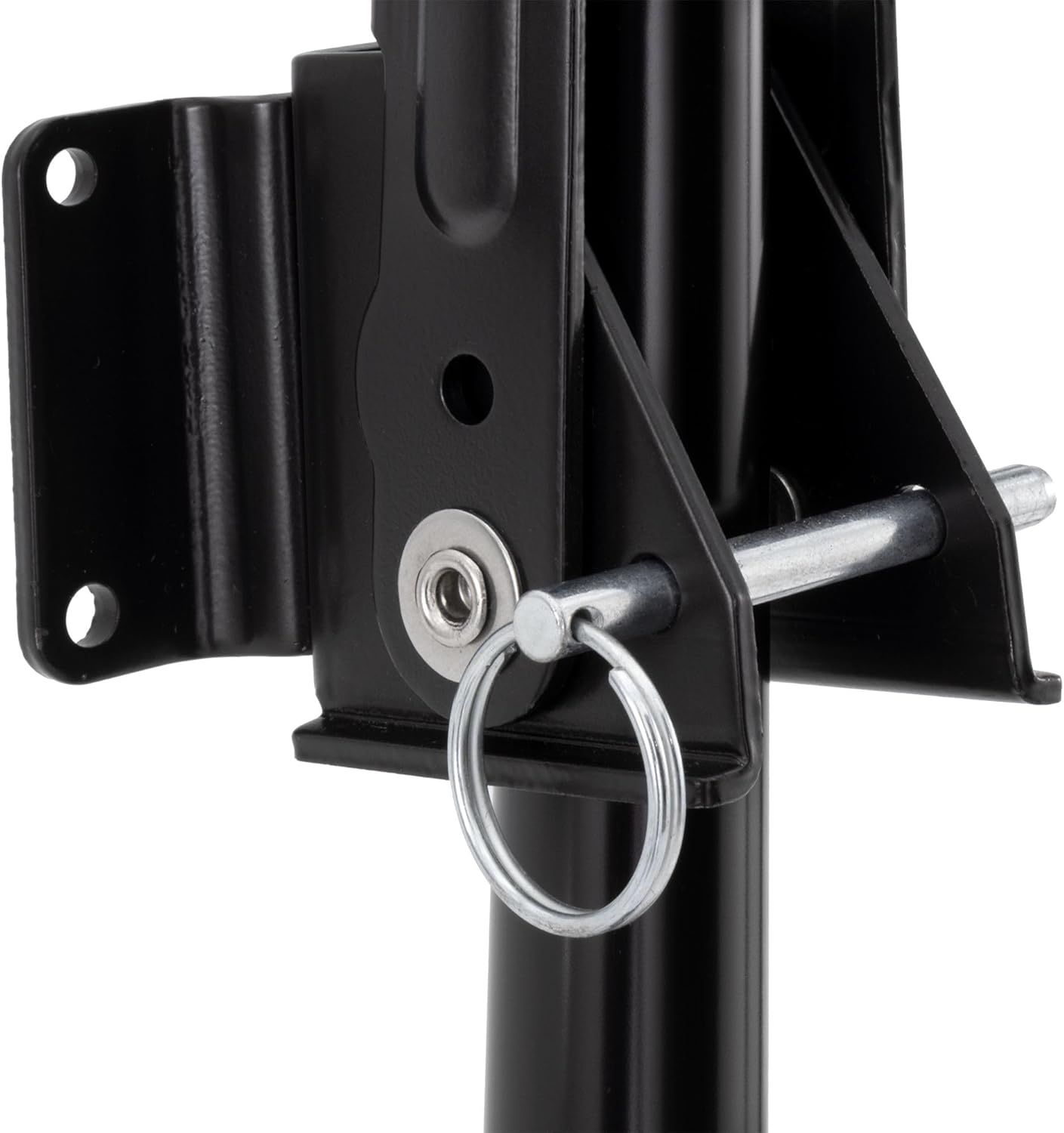 Tough Grade 90'' Collapsible RV Ladder – Universal Fit with Hinges, Heavy-Duty Aluminum for Campers, Motorhomes, and Toy Haulers (Black)