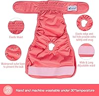 Vista 80 de Pet Soft Washable Female Diapers (3 Pack) Female Dog Diapers, Comfort Reusable Doggy Diaper for Girl Dog in Period Heat (Sprightly, XS)