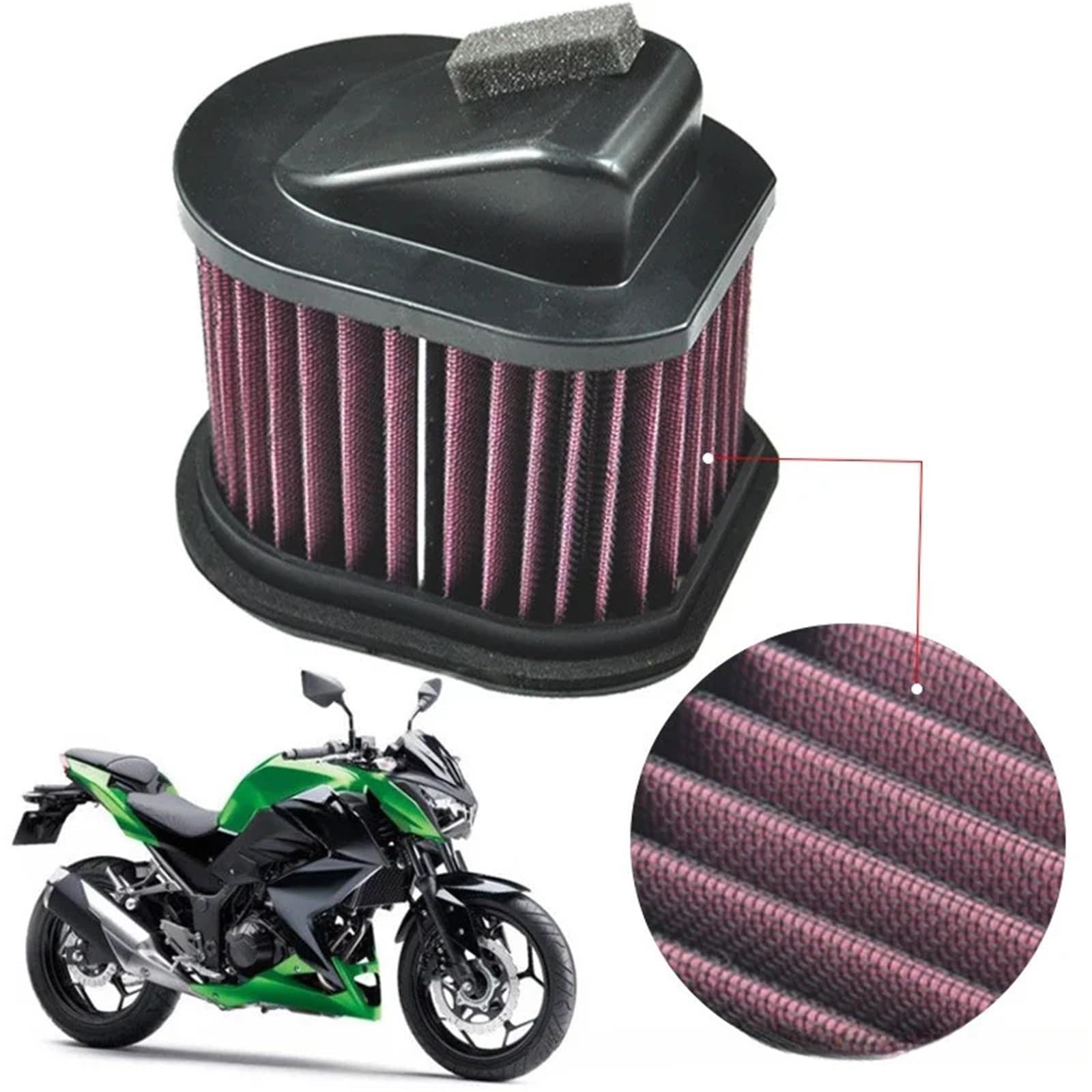 Kompatybilność z Pit Bike crossowym‌ Filtr powietrza do motocykla pasuje do KAWASAKI Z1000 Z800 ABS Z750 Z750R Z750S Modyfikacja filtra wlotu silnika