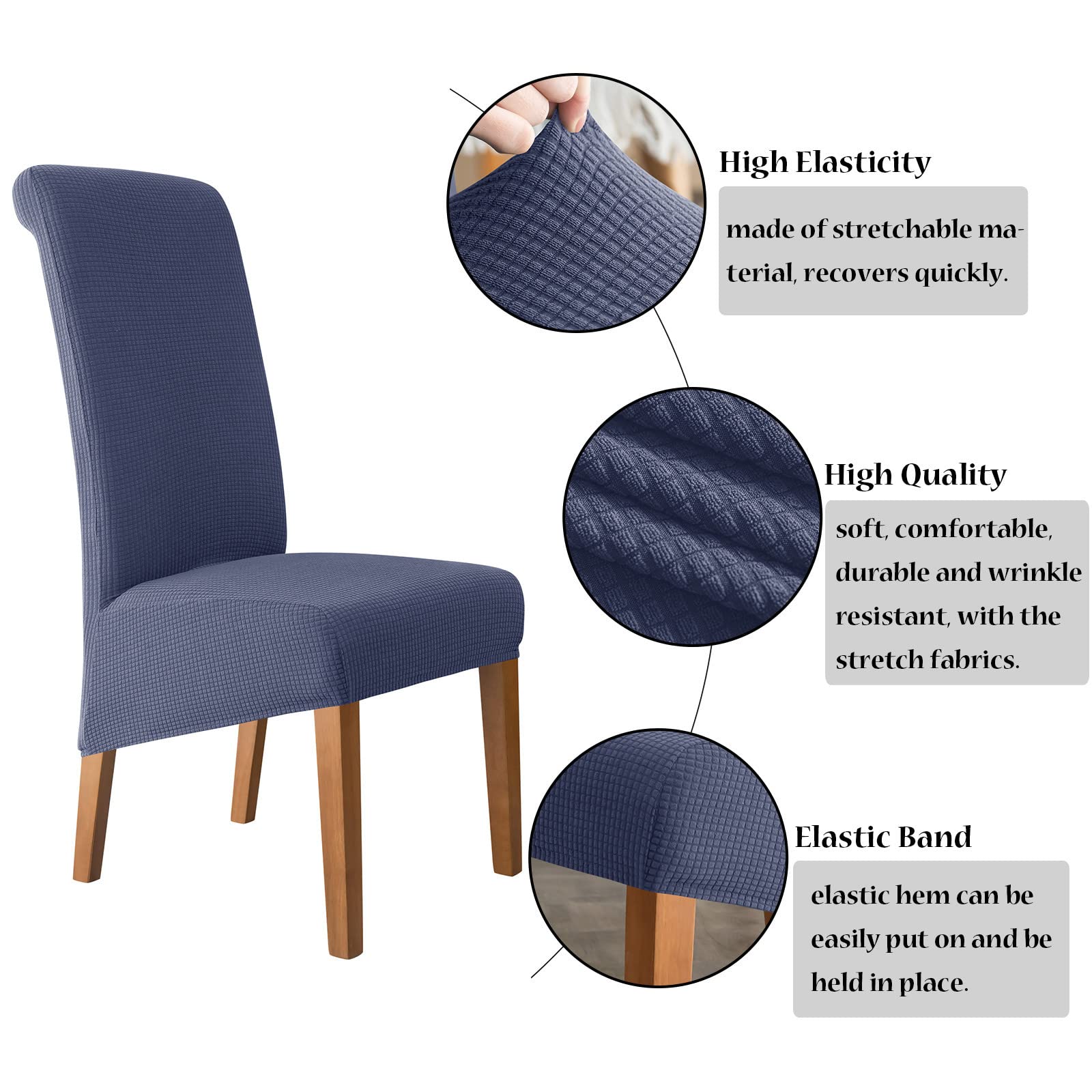 Elasticas Fundas De Sillas Comedor, Morbuy Extraíbles Y Lavables Impresión Geométrico Respaldo Funda Protectoras Para Sillas Para Decoración De Banquetes/Boda/Hogar (10 Piezas,Loto Gris