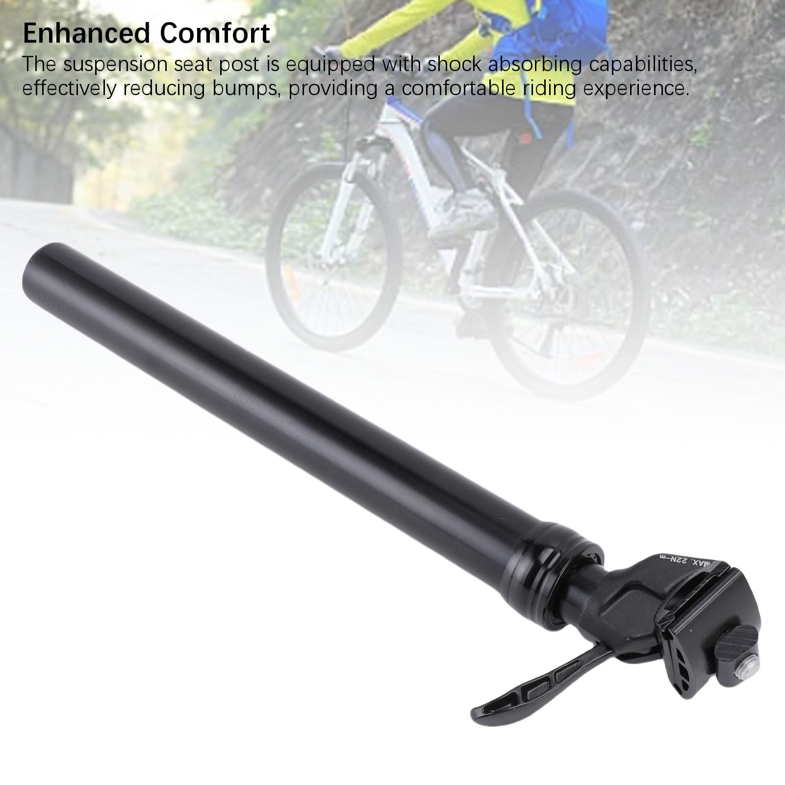 VGEBY Tige de Selle Suspendue pour Vélo, Tige de Selle de 30,9 Mm en Alliage D'aluminium avec Absorption des Chocs et Débattement de 150 Mm